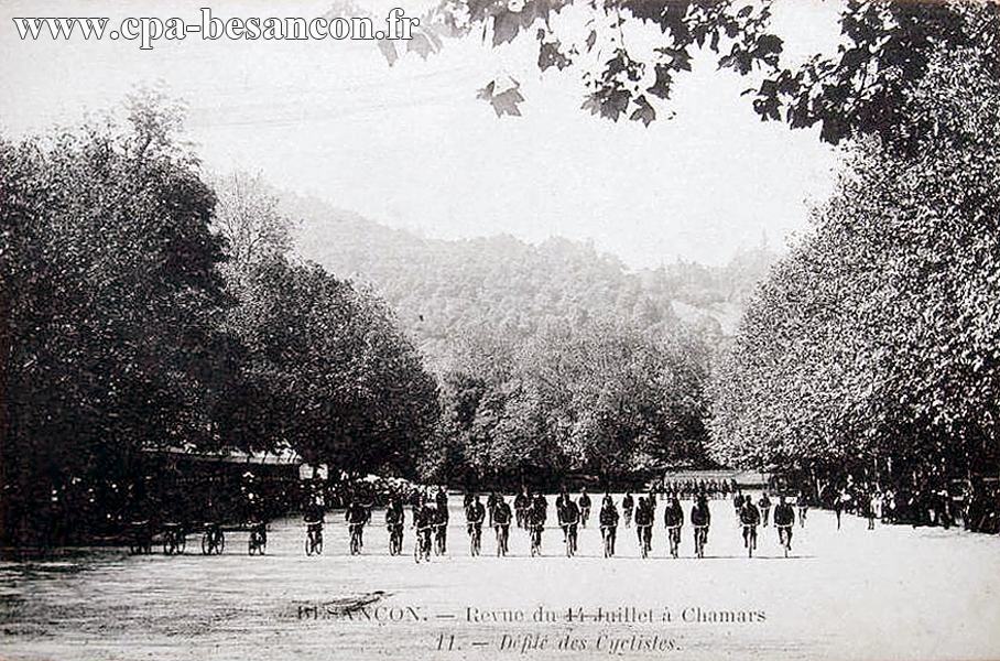 BESANÇON. - Revue du 14 Juillet à Chamars - 11. - Défilé des Cyclistes.